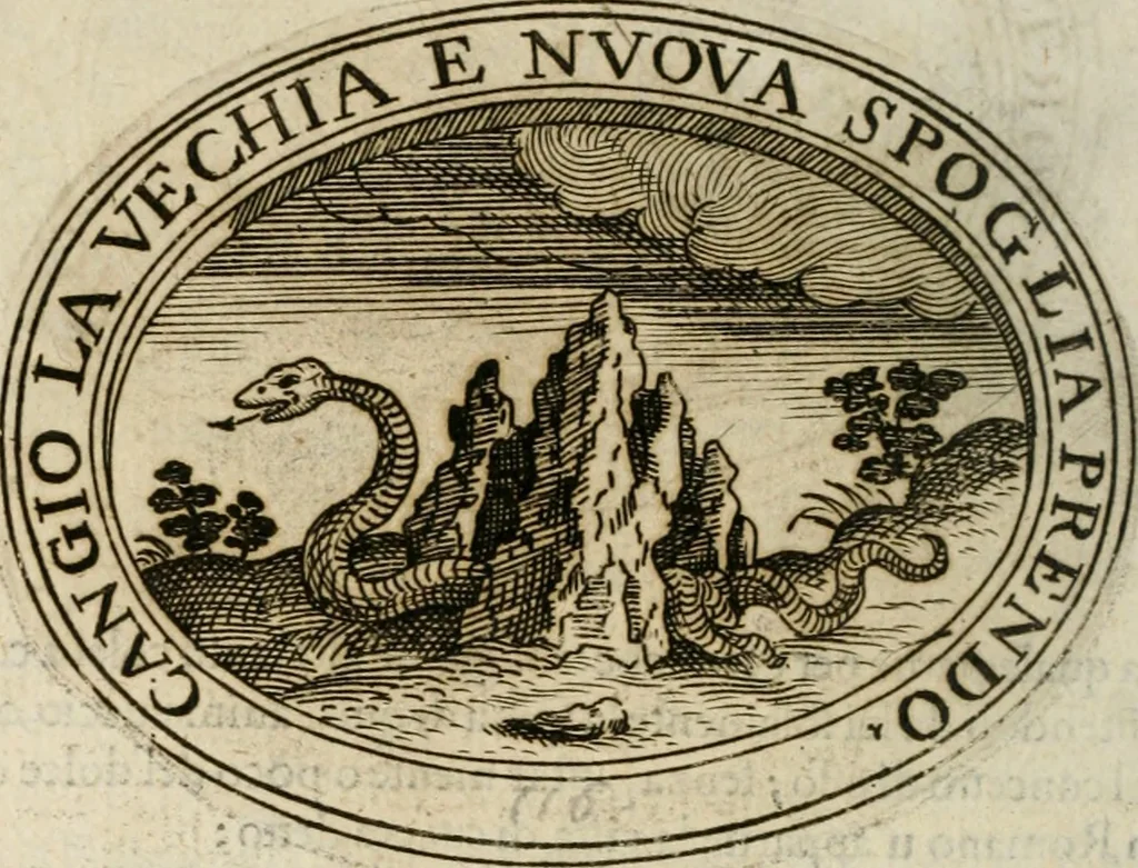 An illustration from Dell'imprese, 1594, leaf 495