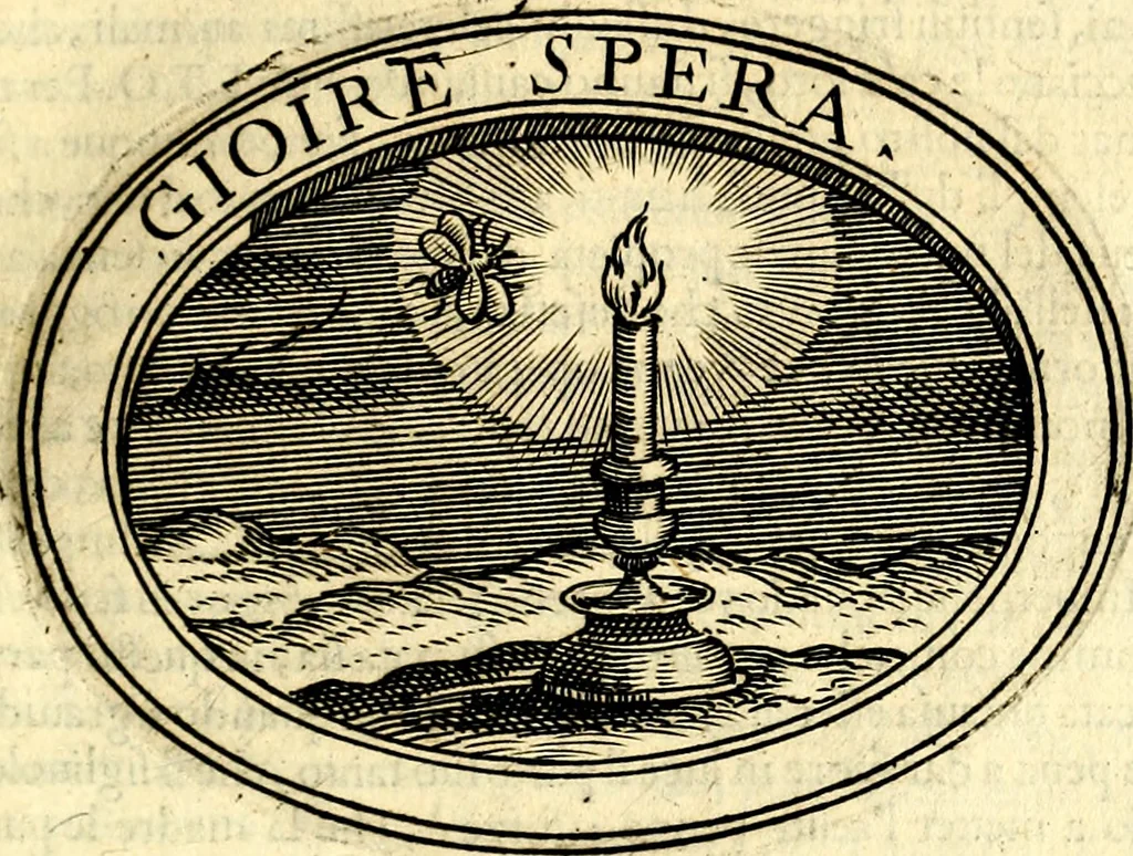 An illustration from Dell'imprese, 1594, leaf 154