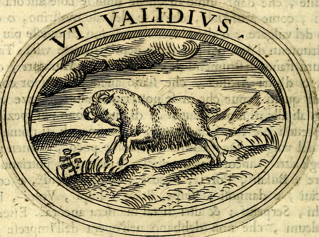 An illustration from Dell'imprese, 1594, leaf 183