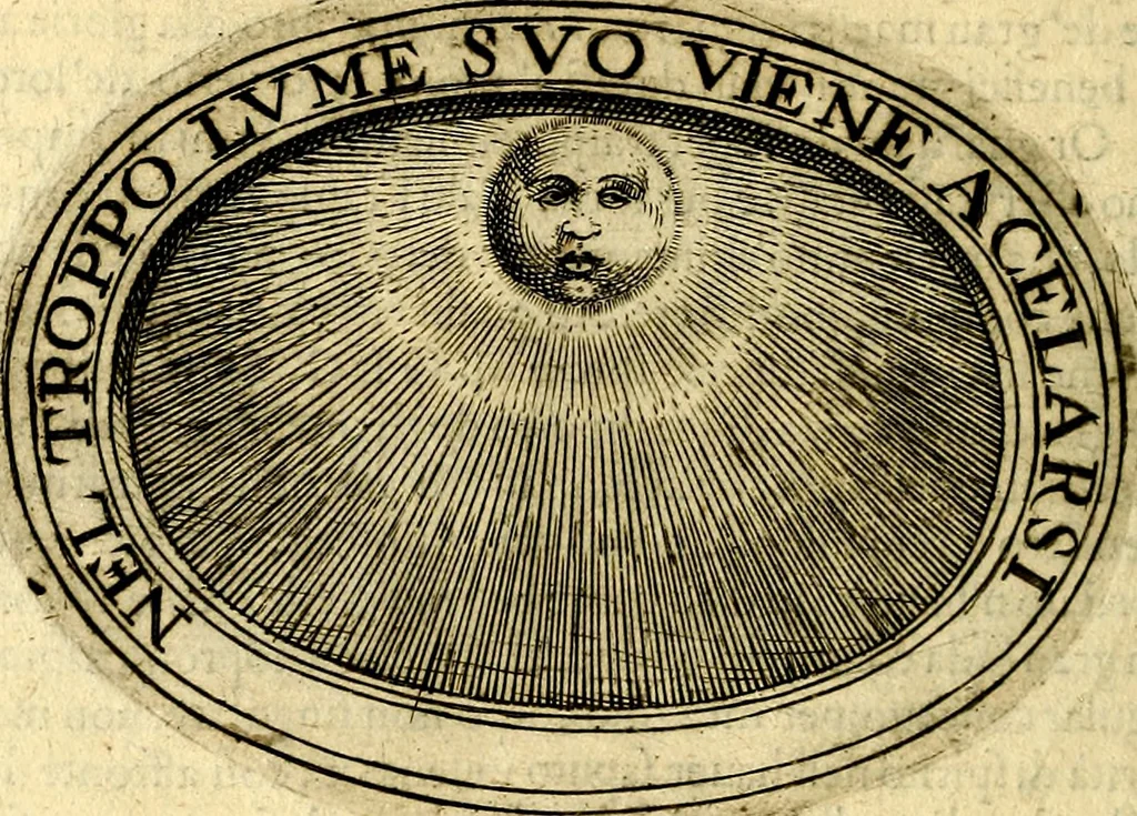 An illustration from Dell'imprese, 1594, leaf 205
