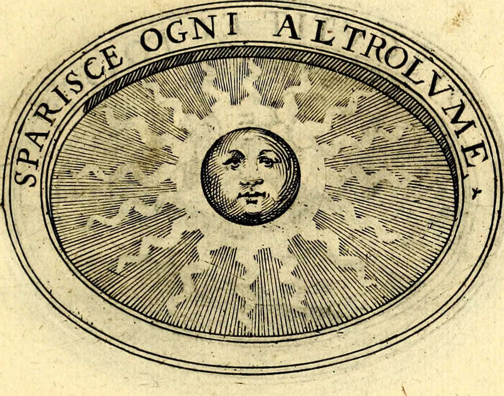 An illustration from Dell'imprese, 1594, leaf 208