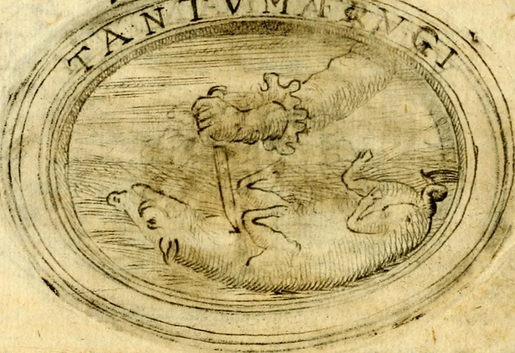 An illustration from Dell'imprese ... dopo tutte l'opera cosi a penna, come a stampa, ch'egli ha potuto vedere di coloro, che della materia dell'imprese hanno parlato; della vera natura di quelle si ragiona, 1578, leaf 33