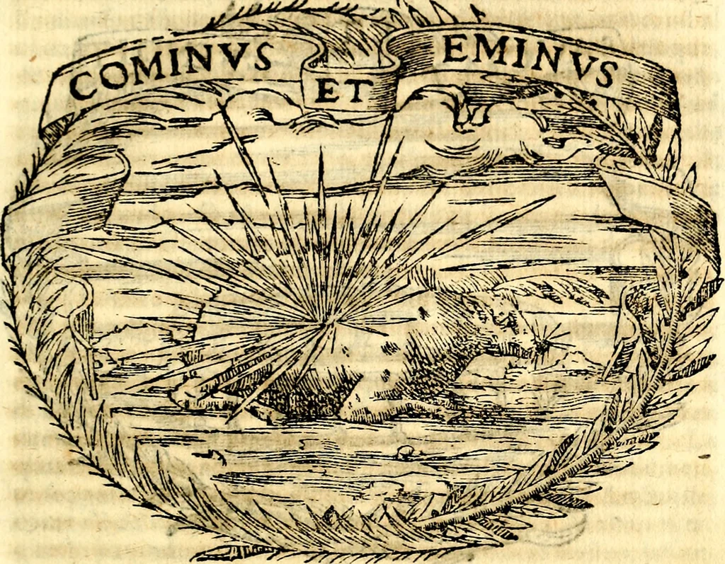 An illustration from Dell'imprese ... dopo tutte l'opera cosi a penna, come a stampa, ch'egli ha potuto vedere di coloro, che della materia dell'imprese hanno parlato; della vera natura di quelle si ragiona, 1578, leaf 42