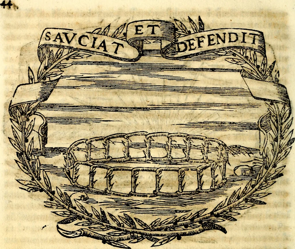 An illustration from Dell'imprese ... dopo tutte l'opera cosi a penna, come a stampa, ch'egli ha potuto vedere di coloro, che della materia dell'imprese hanno parlato; della vera natura di quelle si ragiona, 1578, leaf 43