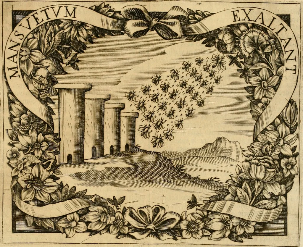 An illustration from Dell' imprese pastorali, 1685, leaf 698