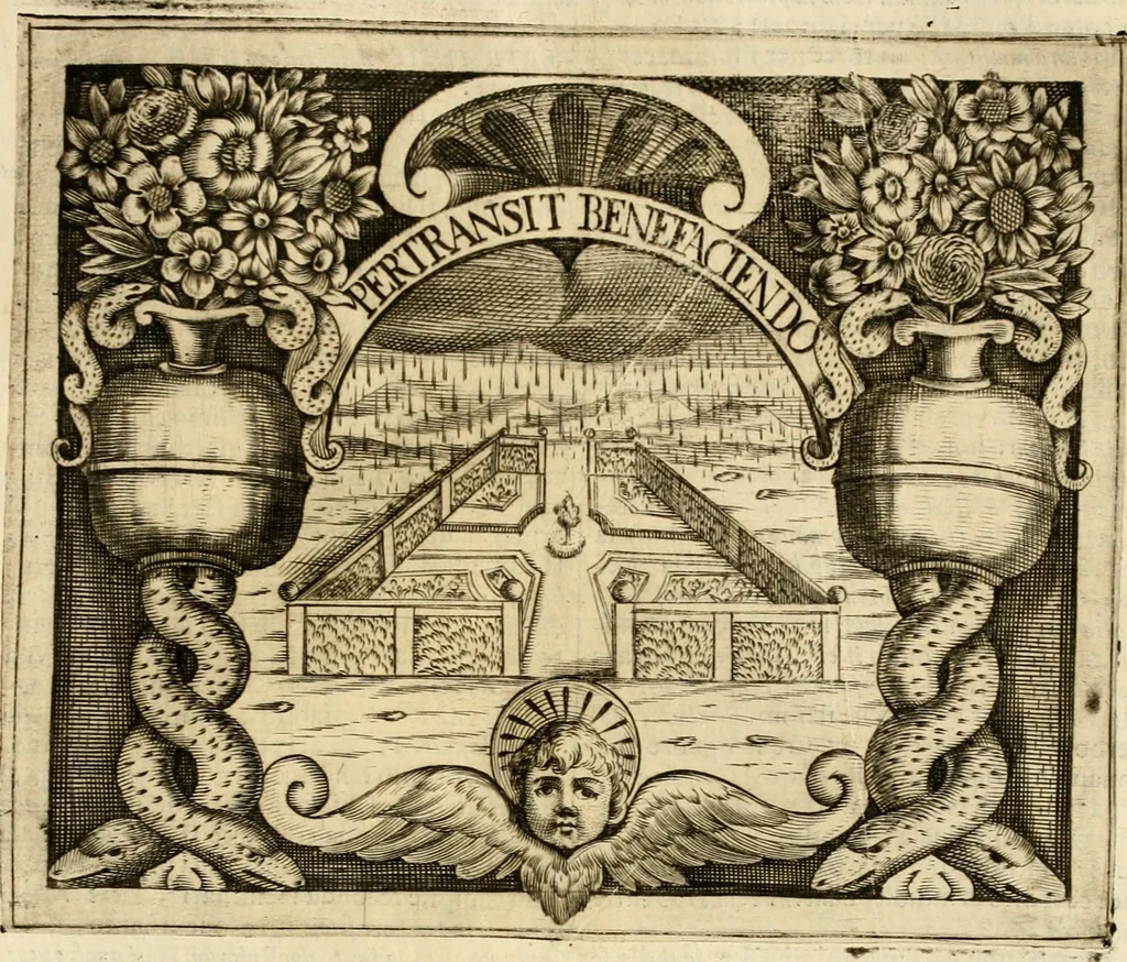 An illustration from Dell' imprese pastorali, 1685, leaf 792