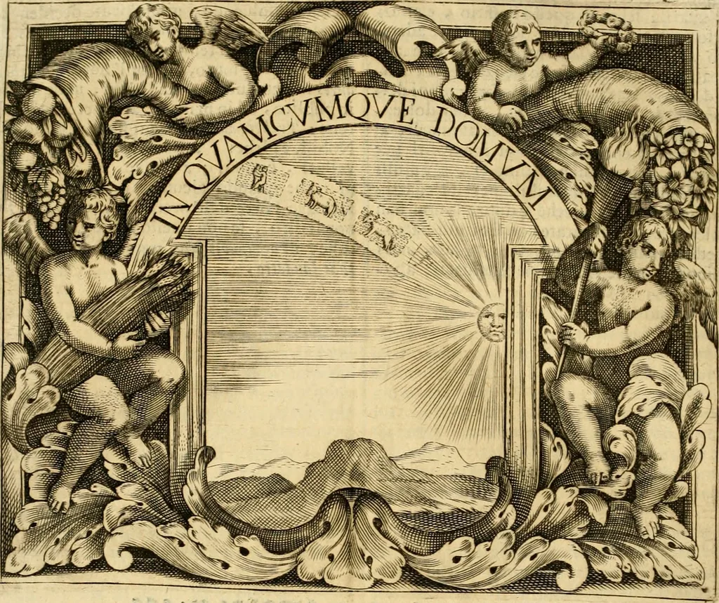 An illustration from Dell' imprese pastorali, 1685, leaf 813