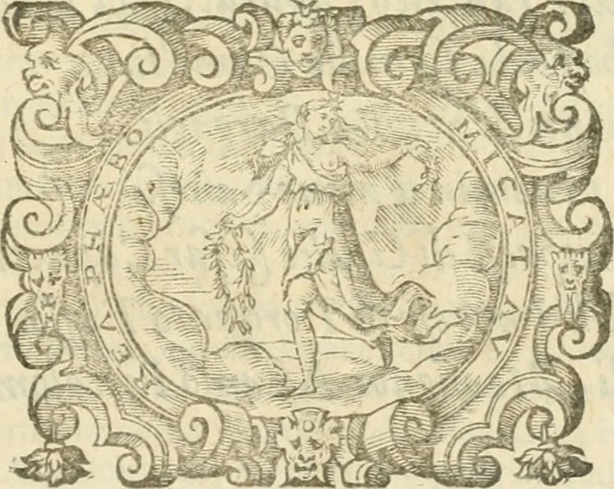An illustration from Dell'imprese scelte : doue trovansi tvtte qvelle, che da diverse avtore stampate, si rendon conformi alle regole & alle principali qualità, stimae da' buon giudizi, le migliori infin qvi d'intorno à questo nobilissimo soggestto, 1600, leaf 4