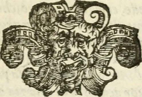 An illustration from Dell'imprese scelte : doue trovansi tvtte qvelle, che da diverse avtore stampate, si rendon conformi alle regole & alle principali qualità, stimae da' buon giudizi, le migliori infin qvi d'intorno à questo nobilissimo soggestto, 1600, leaf 84