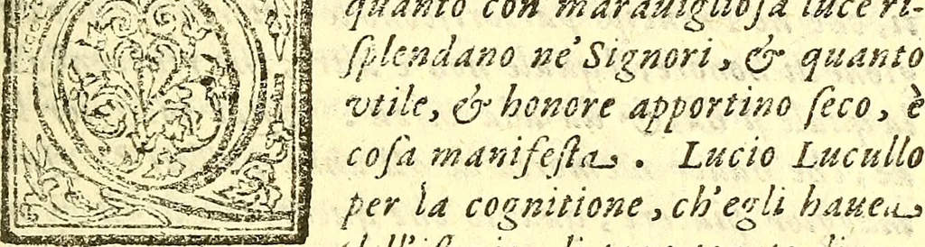 An illustration from Dell 'istoria di Mantova, libri cinque : scritta in commentari da Mario Equicola d'Alveto. Nella quale cominciadosi dall'edificatione de esse città breuemente si raccontano tutte le cose più notabili successe di tempo in tempo cosi in pace, come guerra. Riformata secondo l'vso moderno di scriuere istorie, 1610, leaf 196