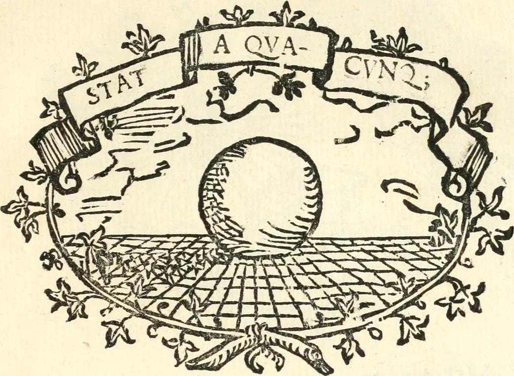 An illustration from Imprese dell'Offitioso Intronato in onore de serenissimi regnatori di Toscana : e da lui alli medesimi presentate nella venuta loro in Siena l'anno MDCXIII, 1613, leaf 12