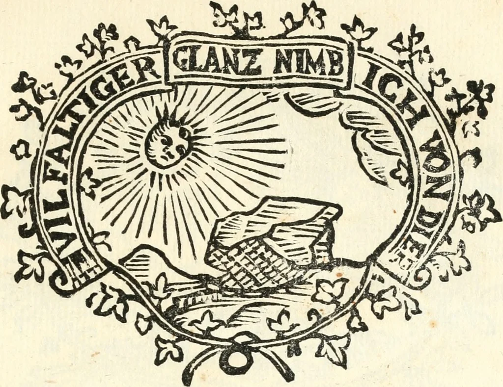 An illustration from Imprese dell'Offitioso Intronato in onore de serenissimi regnatori di Toscana : e da lui alli medesimi presentate nella venuta loro in Siena l'anno MDCXIII, 1613, leaf 14