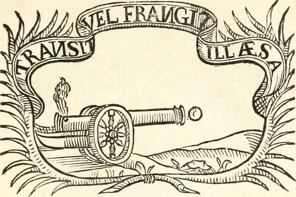 An illustration from Imprese dell'Offitioso Intronato in onore de serenissimi regnatori di Toscana : e da lui alli medesimi presentate nella venuta loro in Siena l'anno MDCXIII, 1613, leaf 18