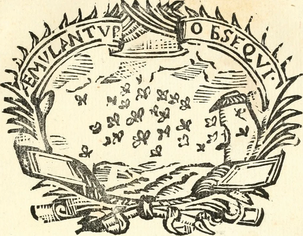 An illustration from Imprese dell'Offitioso Intronato in onore de serenissimi regnatori di Toscana : e da lui alli medesimi presentate nella venuta loro in Siena l'anno MDCXIII, 1613, leaf 20