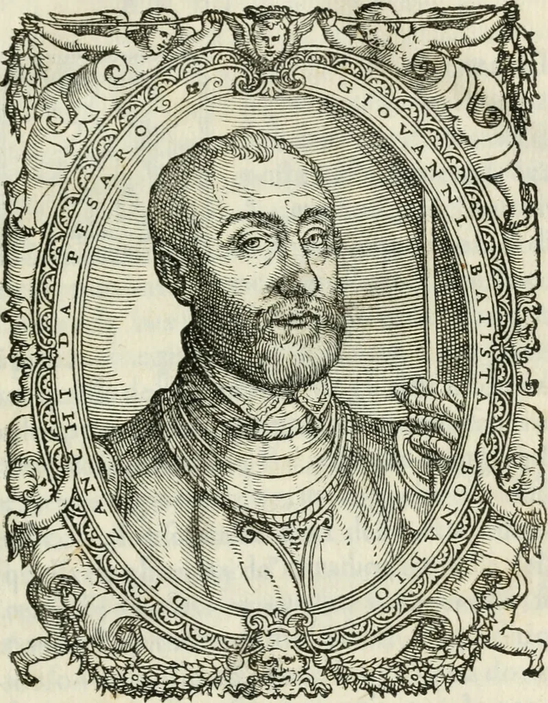 An illustration from Del modo di fortificar le città : trattato, 1554, leaf 6