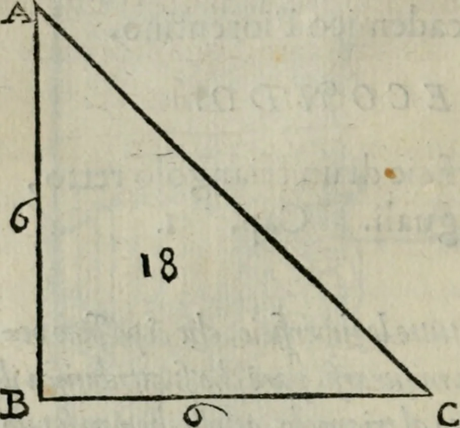An illustration from Del modo di misvrare : le distantie, le superficie, i corpi, le piante, le prouincie, le prospettiue, & tutte le altre cose terrene, che possono occorrere a gli huomini, secondo le uere regole d'Euclide, & de gli altri piu lodati scrittori, 1564, leaf 111