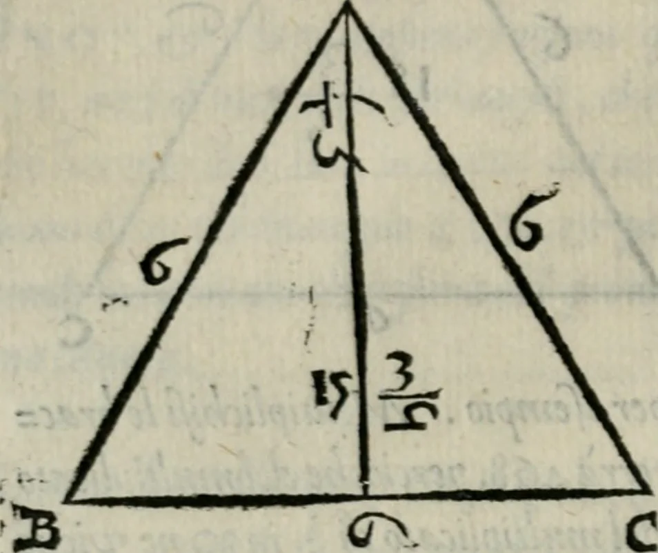 An illustration from Del modo di misvrare : le distantie, le superficie, i corpi, le piante, le prouincie, le prospettiue, & tutte le altre cose terrene, che possono occorrere a gli huomini, secondo le uere regole d'Euclide, & de gli altri piu lodati scrittori, 1564, leaf 117