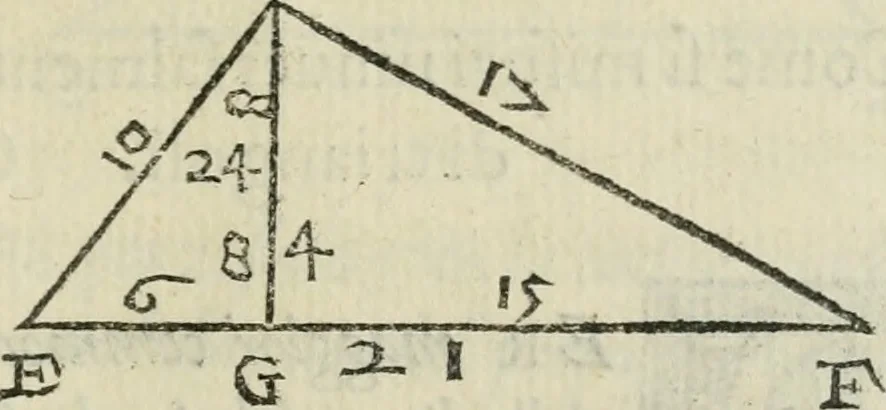 An illustration from Del modo di misvrare : le distantie, le superficie, i corpi, le piante, le prouincie, le prospettiue, & tutte le altre cose terrene, che possono occorrere a gli huomini, secondo le uere regole d'Euclide, & de gli altri piu lodati scrittori, 1564, leaf 124