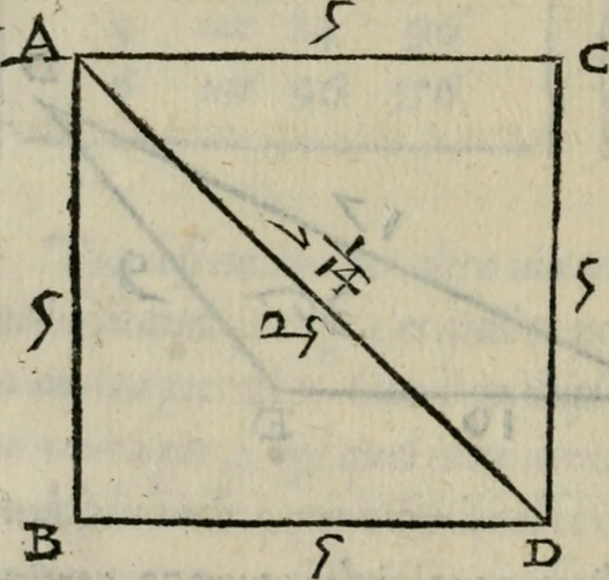 An illustration from Del modo di misvrare : le distantie, le superficie, i corpi, le piante, le prouincie, le prospettiue, & tutte le altre cose terrene, che possono occorrere a gli huomini, secondo le uere regole d'Euclide, & de gli altri piu lodati scrittori, 1564, leaf 129