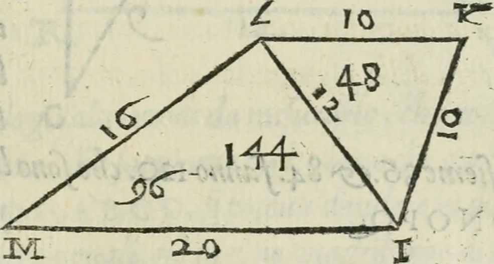An illustration from Del modo di misvrare : le distantie, le superficie, i corpi, le piante, le prouincie, le prospettiue, & tutte le altre cose terrene, che possono occorrere a gli huomini, secondo le uere regole d'Euclide, & de gli altri piu lodati scrittori, 1564, leaf 136