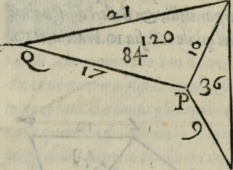 An illustration from Del modo di misvrare : le distantie, le superficie, i corpi, le piante, le prouincie, le prospettiue, & tutte le altre cose terrene, che possono occorrere a gli huomini, secondo le uere regole d'Euclide, & de gli altri piu lodati scrittori, 1564, leaf 137