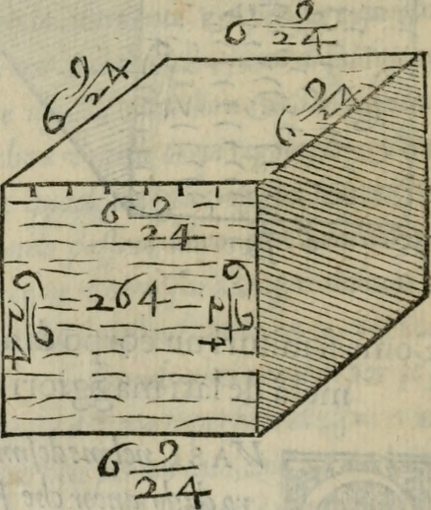 An illustration from Del modo di misvrare : le distantie, le superficie, i corpi, le piante, le prouincie, le prospettiue, & tutte le altre cose terrene, che possono occorrere a gli huomini, secondo le uere regole d'Euclide, & de gli altri piu lodati scrittori, 1564, leaf 155