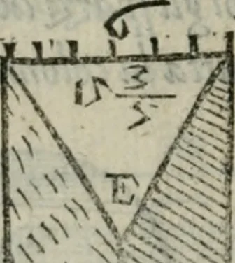 An illustration from Del modo di misvrare : le distantie, le superficie, i corpi, le piante, le prouincie, le prospettiue, & tutte le altre cose terrene, che possono occorrere a gli huomini, secondo le uere regole d'Euclide, & de gli altri piu lodati scrittori, 1564, leaf 159