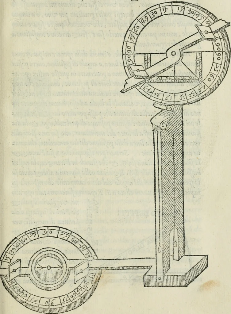 An illustration from Del modo di misvrare : le distantie, le superficie, i corpi, le piante, le prouincie, le prospettiue, & tutte le altre cose terrene, che possono occorrere a gli huomini, secondo le uere regole d'Euclide, & de gli altri piu lodati scrittori, 1564, leaf 210
