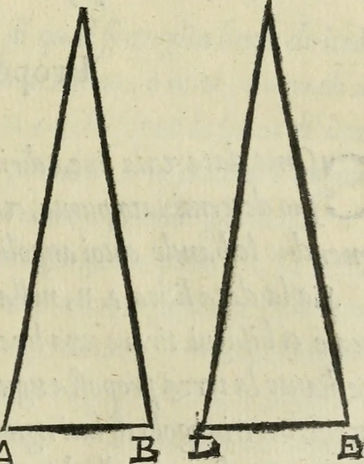 An illustration from Del modo di misvrare : le distantie, le superficie, i corpi, le piante, le prouincie, le prospettiue, & tutte le altre cose terrene, che possono occorrere a gli huomini, secondo le uere regole d'Euclide, & de gli altri piu lodati scrittori, 1564, leaf 240