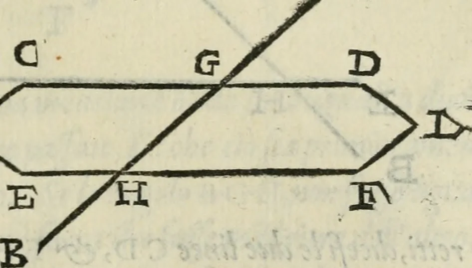 An illustration from Del modo di misvrare : le distantie, le superficie, i corpi, le piante, le prouincie, le prospettiue, & tutte le altre cose terrene, che possono occorrere a gli huomini, secondo le uere regole d'Euclide, & de gli altri piu lodati scrittori, 1564, leaf 250