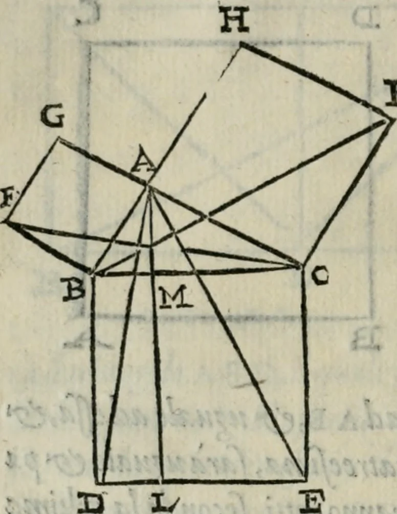 An illustration from Del modo di misvrare : le distantie, le superficie, i corpi, le piante, le prouincie, le prospettiue, & tutte le altre cose terrene, che possono occorrere a gli huomini, secondo le uere regole d'Euclide, & de gli altri piu lodati scrittori, 1564, leaf 261