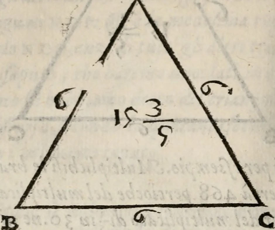 An illustration from Del modo di misvrare le distantie, le superficie, i corpi, le piante, le prouincie, le prospettiue, & tutte le altre cose terrene, che possono occorrere à gli huomini, secondo le vere regole d'Euclide, & de gli altri più lodati scrittori. Dedicata all'illvstrissimo, et eccellentissimo signore, il sig. Cosimo de Medici .., 1614, leaf 119