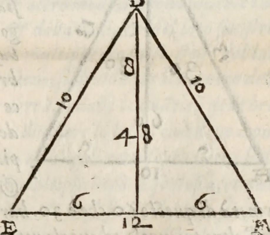 An illustration from Del modo di misvrare le distantie, le superficie, i corpi, le piante, le prouincie, le prospettiue, & tutte le altre cose terrene, che possono occorrere à gli huomini, secondo le vere regole d'Euclide, & de gli altri più lodati scrittori. Dedicata all'illvstrissimo, et eccellentissimo signore, il sig. Cosimo de Medici .., 1614, leaf 120