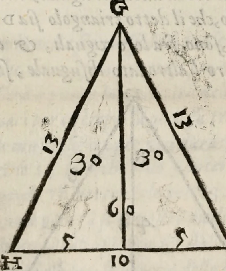 An illustration from Del modo di misvrare le distantie, le superficie, i corpi, le piante, le prouincie, le prospettiue, & tutte le altre cose terrene, che possono occorrere à gli huomini, secondo le vere regole d'Euclide, & de gli altri più lodati scrittori. Dedicata all'illvstrissimo, et eccellentissimo signore, il sig. Cosimo de Medici .., 1614, leaf 121