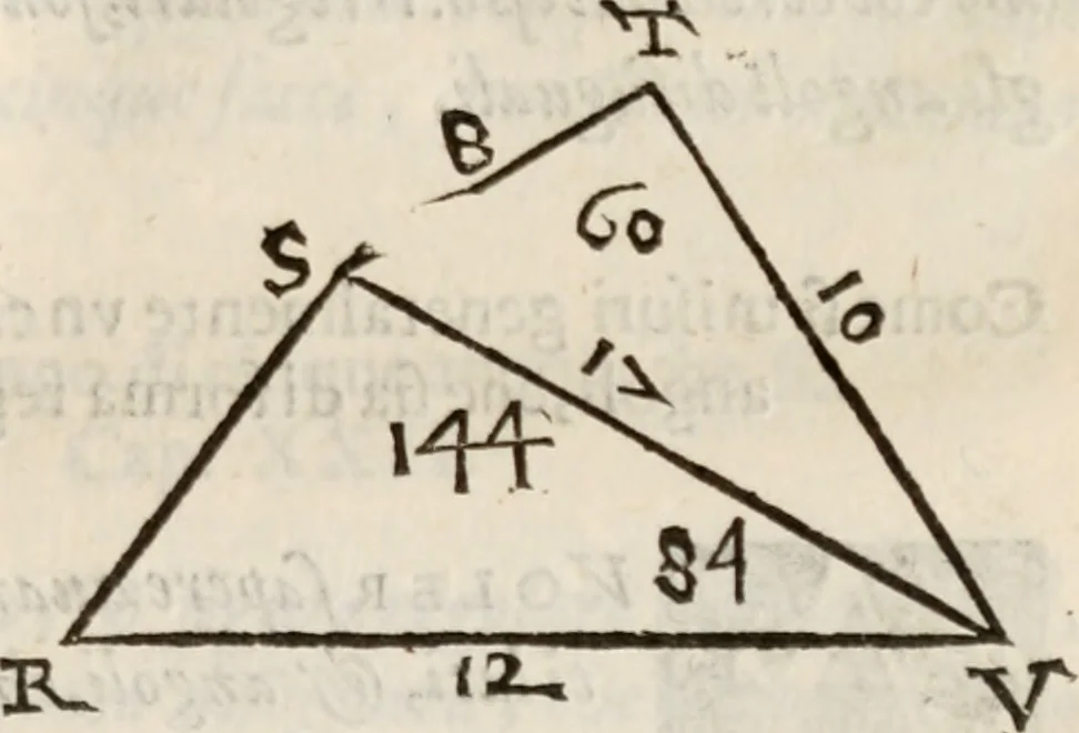 An illustration from Del modo di misvrare le distantie, le superficie, i corpi, le piante, le prouincie, le prospettiue, & tutte le altre cose terrene, che possono occorrere à gli huomini, secondo le vere regole d'Euclide, & de gli altri più lodati scrittori. Dedicata all'illvstrissimo, et eccellentissimo signore, il sig. Cosimo de Medici .., 1614, leaf 140