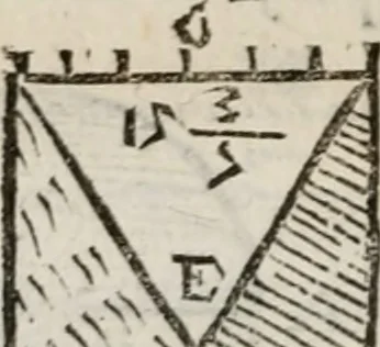 An illustration from Del modo di misvrare le distantie, le superficie, i corpi, le piante, le prouincie, le prospettiue, & tutte le altre cose terrene, che possono occorrere à gli huomini, secondo le vere regole d'Euclide, & de gli altri più lodati scrittori. Dedicata all'illvstrissimo, et eccellentissimo signore, il sig. Cosimo de Medici .., 1614, leaf 161