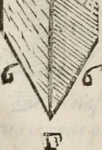 An illustration from Del modo di misvrare le distantie, le superficie, i corpi, le piante, le prouincie, le prospettiue, & tutte le altre cose terrene, che possono occorrere à gli huomini, secondo le vere regole d'Euclide, & de gli altri più lodati scrittori. Dedicata all'illvstrissimo, et eccellentissimo signore, il sig. Cosimo de Medici .., 1614, leaf 161