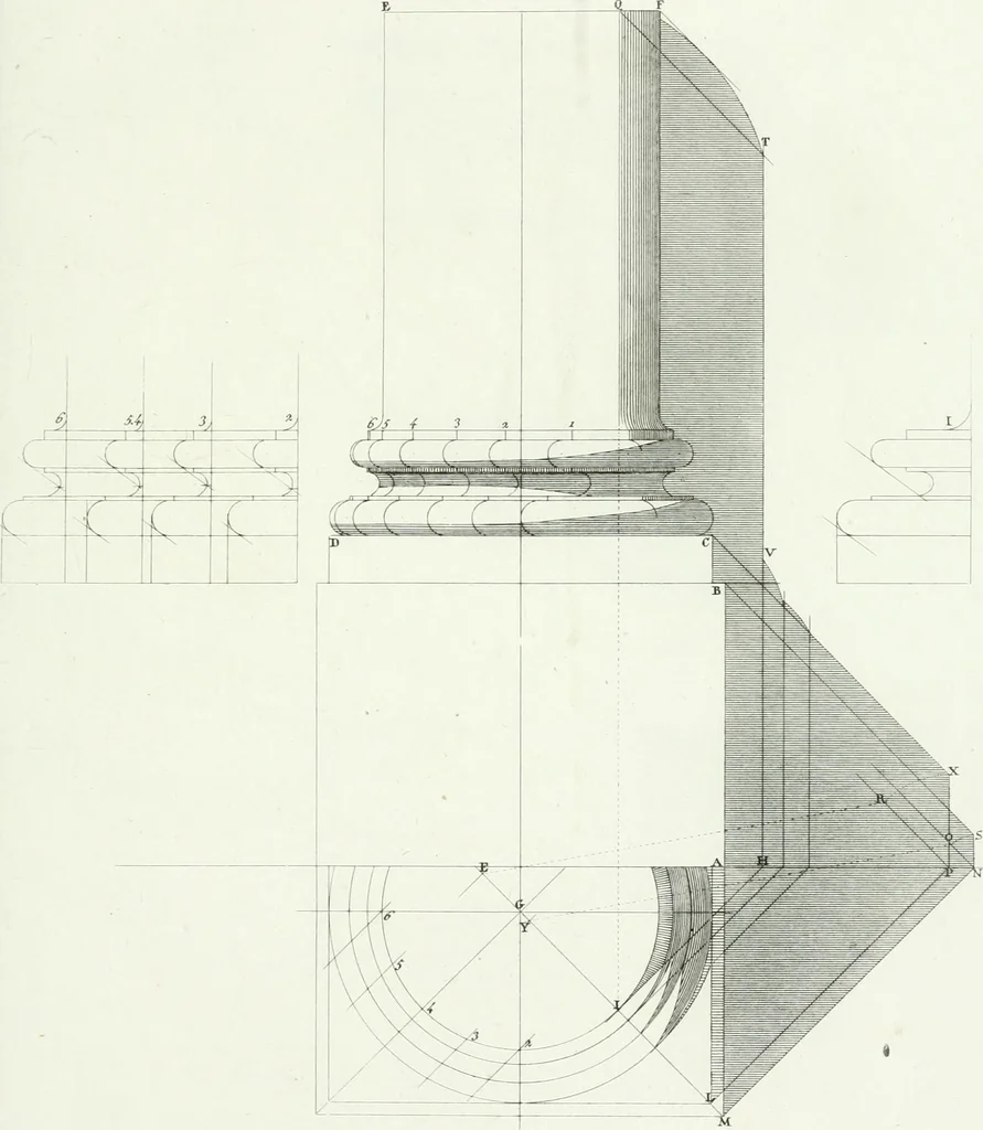 An illustration from Del modo di tracciare i contorni delle ombre : prodotte dai corpi illuminati dal sole, 1831, leaf 47