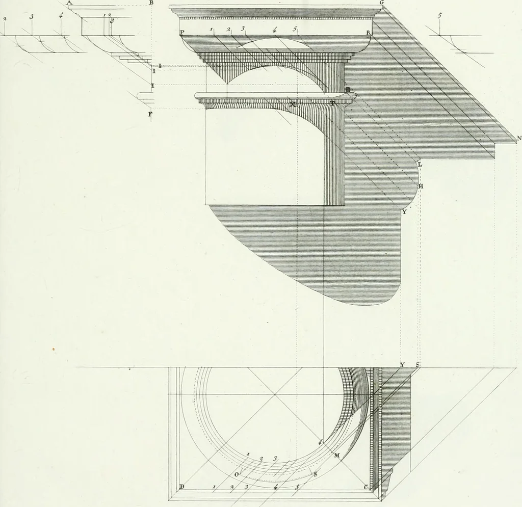 An illustration from Del modo di tracciare i contorni delle ombre : prodotte dai corpi illuminati dal sole, 1831, leaf 49