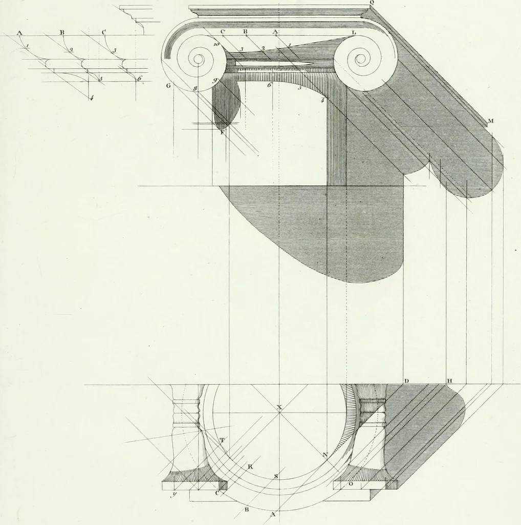 An illustration from Del modo di tracciare i contorni delle ombre : prodotte dai corpi illuminati dal sole, 1831, leaf 51
