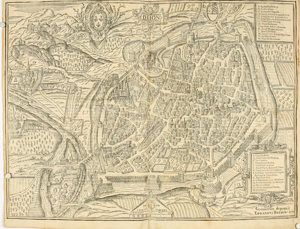An illustration from De l'origine des bovrgongnons, et antiqvité des estats de Bovrgongne, devx livres : plus, des antiquitez d'Autun, liure 1 : de Chalon, 2 : de Mascon, 3 : de l'abbaye & ville de Tournus, 1, 1581, leaf 31