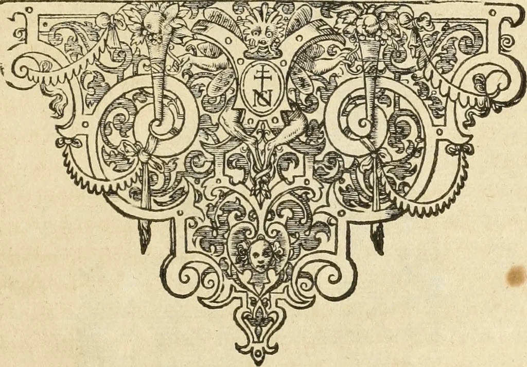 An illustration from De l'origine des bovrgongnons, et antiqvité des estats de Bovrgongne, devx livres : plus, des antiquitez d'Autun, liure 1 : de Chalon, 2 : de Mascon, 3 : de l'abbaye & ville de Tournus, 1, 1581, leaf 532