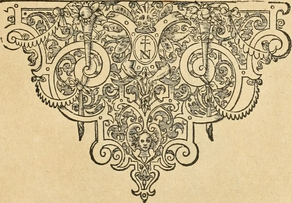 An illustration from De l'origine des bovrgongnons, et antiqvité des estats de Bovrgongne, devx livres : plus, des antiquitez d'Autun, liure 1 : de Chalon, 2 : de Mascon, 3 : de l'abbaye & ville de Tournus, 1, 1581, leaf 580