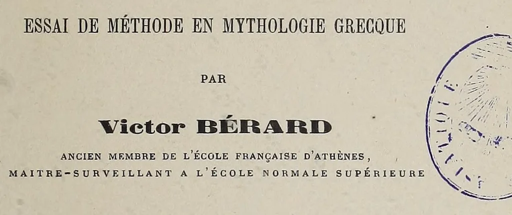 An illustration from De l'origine des cultes arcadiens; essai de méthode en mythologie grecque, 1894, leaf 11