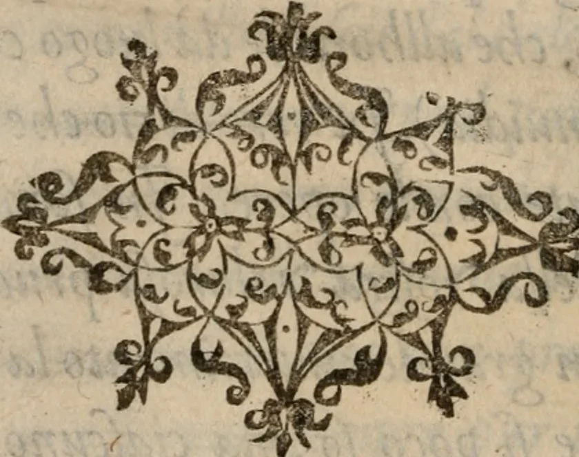 An illustration from Del primo [-sesto] libro de le lettere di M. Pietro Aretino, 1608, leaf 9