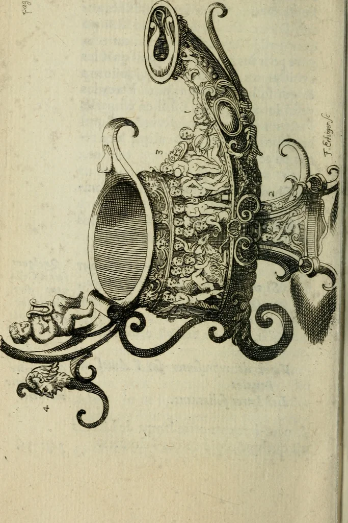 An illustration from De l'utilité des voyages, 1686, leaf 215