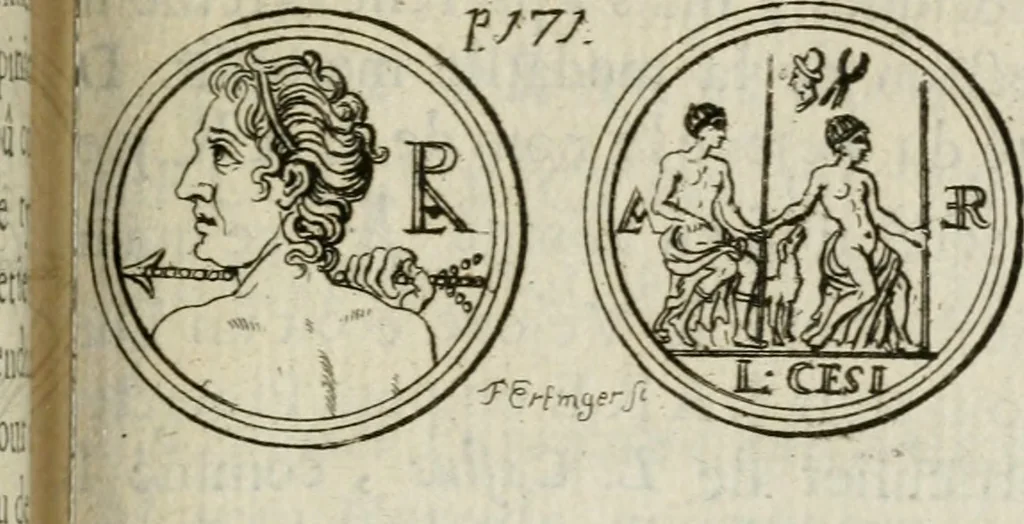 An illustration from De l'utilité des voyages : et de l'avantage que la recherche des antiquitez procure aux sçavans, 1686, leaf 192