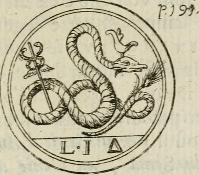 An illustration from De l'utilité des voyages : et de l'avantage que la recherche des antiquitez procure aux sçavans, 1686, leaf 218