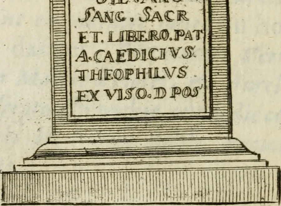 An illustration from De l'utilité des voyages : et de l'avantage que la recherche des antiquitez procure aux sçavans, 1686, leaf 273