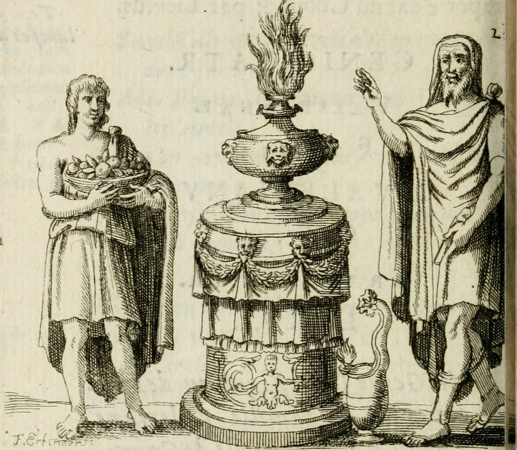 An illustration from De l'utilité des voyages : et de l'avantage que la recherche des antiquitez procure aux sçavans, 1686, leaf 283